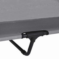 Letto per Cani Rialzato con Tettuccio Rimovibile Grigio Chiaro XL Acciaio 42008219