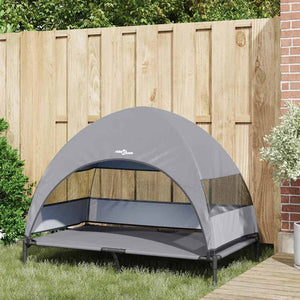 vidaXL Letto per Cani Elevato Grigio chiaro 127 x 81 x 108 cm