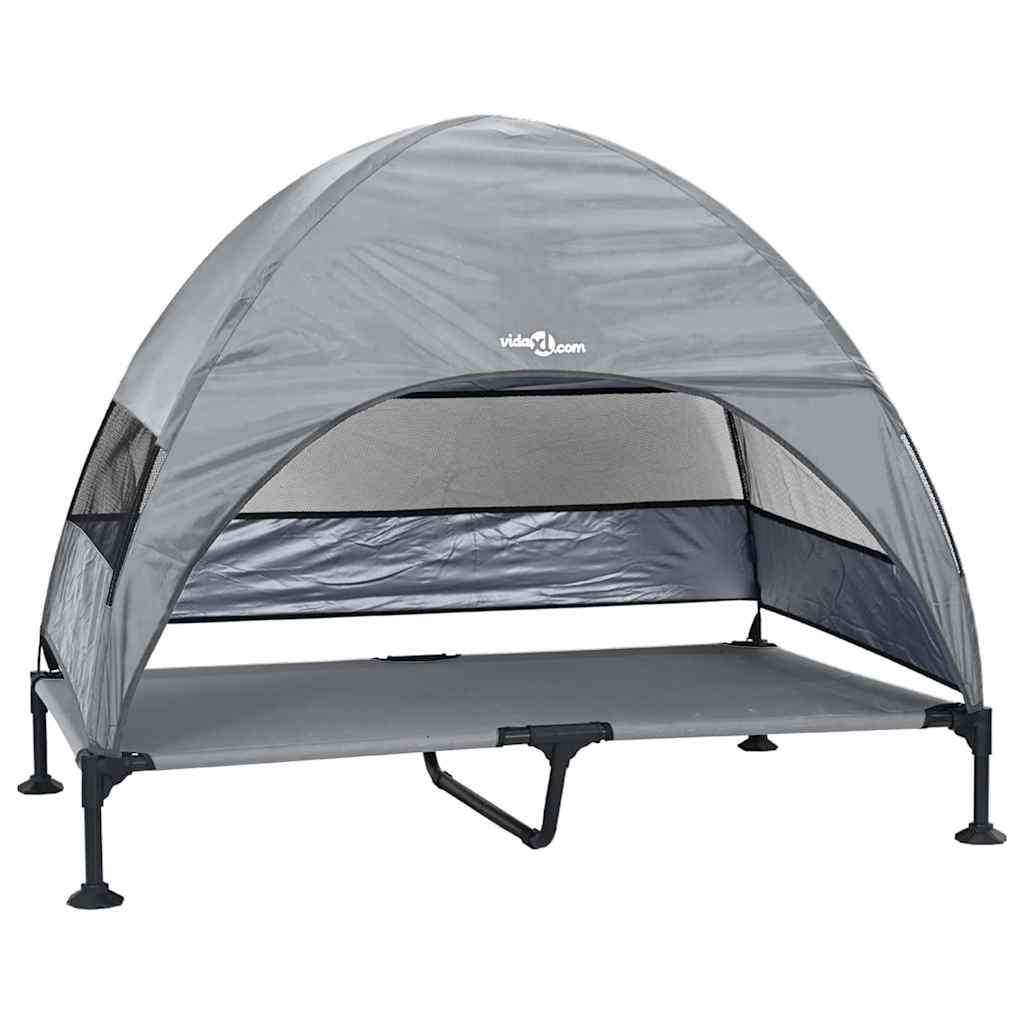 vidaXL Letto per Cani Elevato Grigio chiaro 127 x 81 x 108 cm