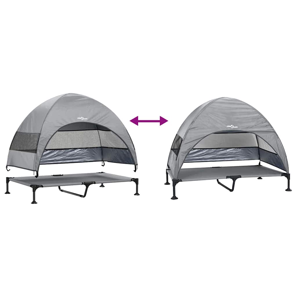 vidaXL Letto per Cani Elevato Grigio chiaro 127 x 81 x 108 cm