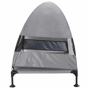 vidaXL Letto per Cani Elevato Grigio chiaro 127 x 81 x 108 cm