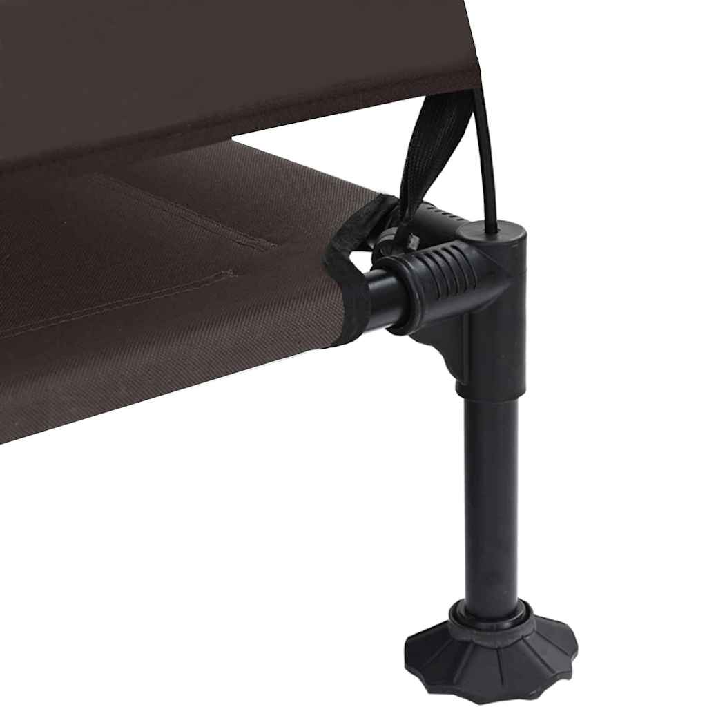 vidaXL Letto per Cani Elevato Marrone 127 x 81 x 108 cm