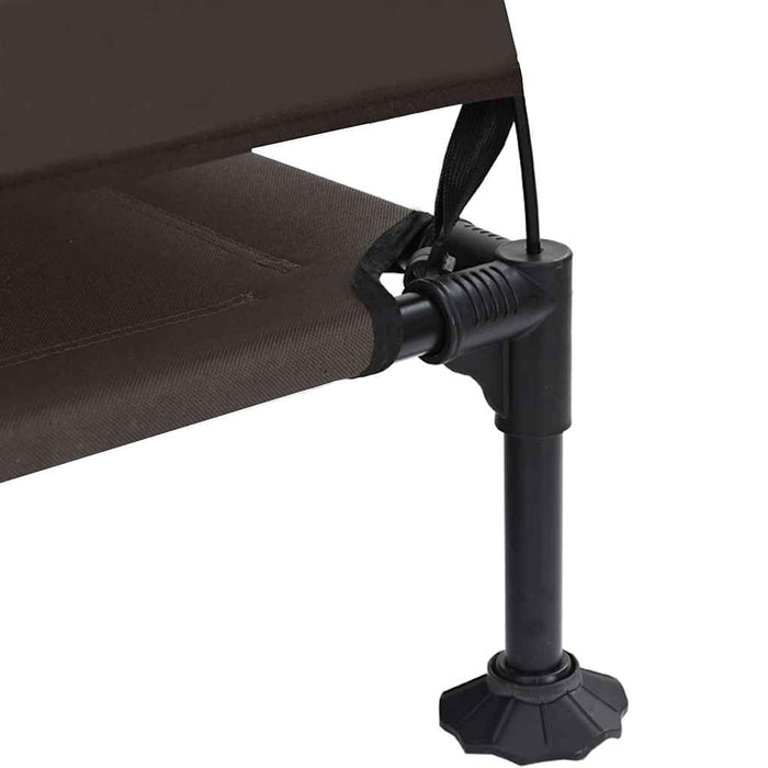 vidaXL Letto per Cani Elevato Marrone 127 x 81 x 108 cm