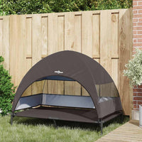 vidaXL Letto per Cani Elevato Marrone 127 x 81 x 108 cm