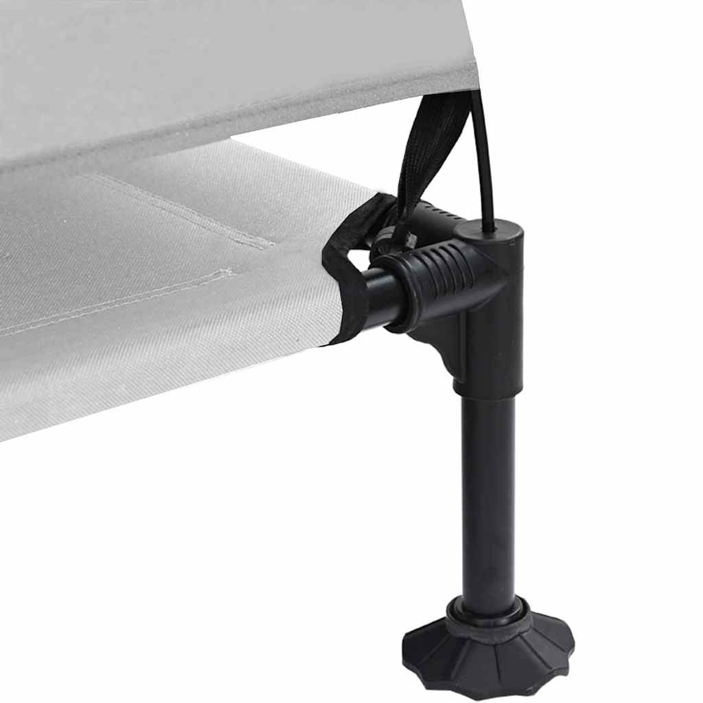 Letto rialzato per cani  con tetto removibile grigio argento XL acciaio 42008222