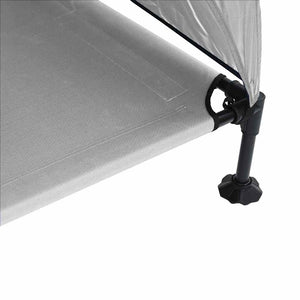 Letto rialzato per cani  con tetto removibile grigio argento XL acciaio 42008222