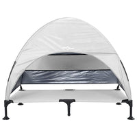 Letto rialzato per cani  con tetto removibile grigio argento XL acciaio 42008222