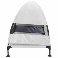 Letto rialzato per cani  con tetto removibile grigio argento XL acciaio 42008222