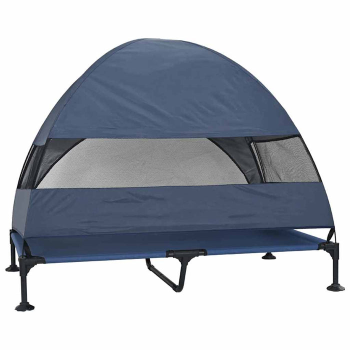 Letto rialzato per cani  con tetto removibile blu navy XL Acciaio 42008223