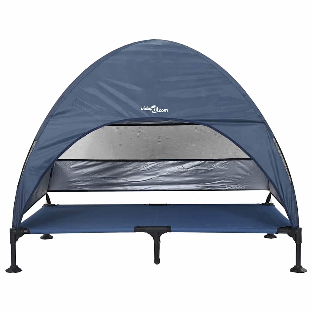 vidaXL Letto per Cani Elevato Blu marino 127 x 81 x 108 cm