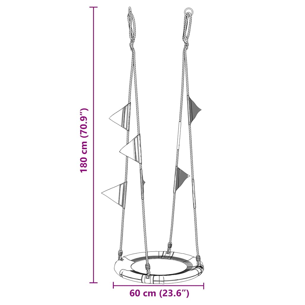 Altalena a nido Blu 60 x 60 x 180 cm 42009053