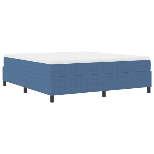 Letto a molle Blu e Bianco 203 x 180 x 60 cm 3337480