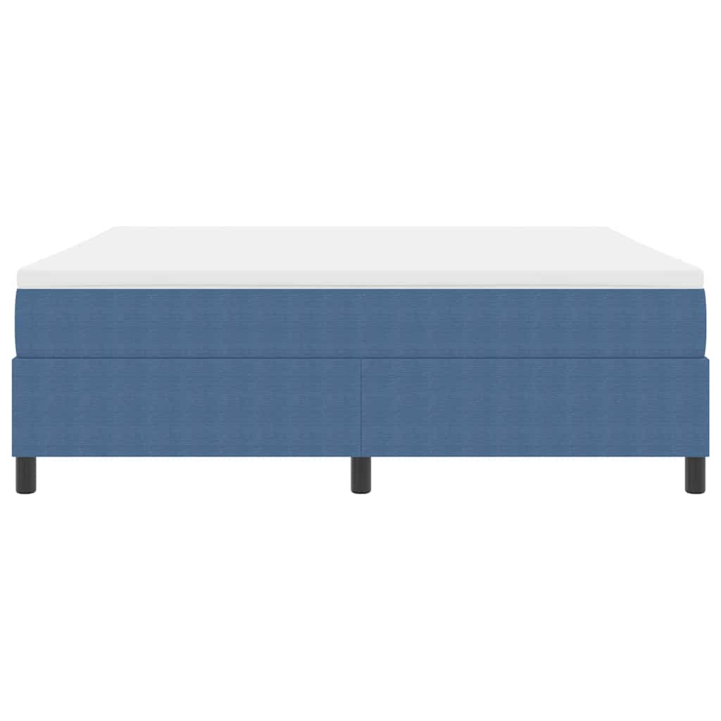 Letto a molle Blu e Bianco 203 x 180 x 60 cm 3337480