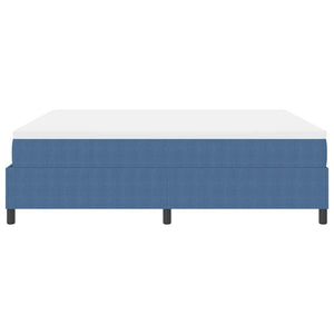 Letto a molle Blu e Bianco 203 x 180 x 60 cm 3337480