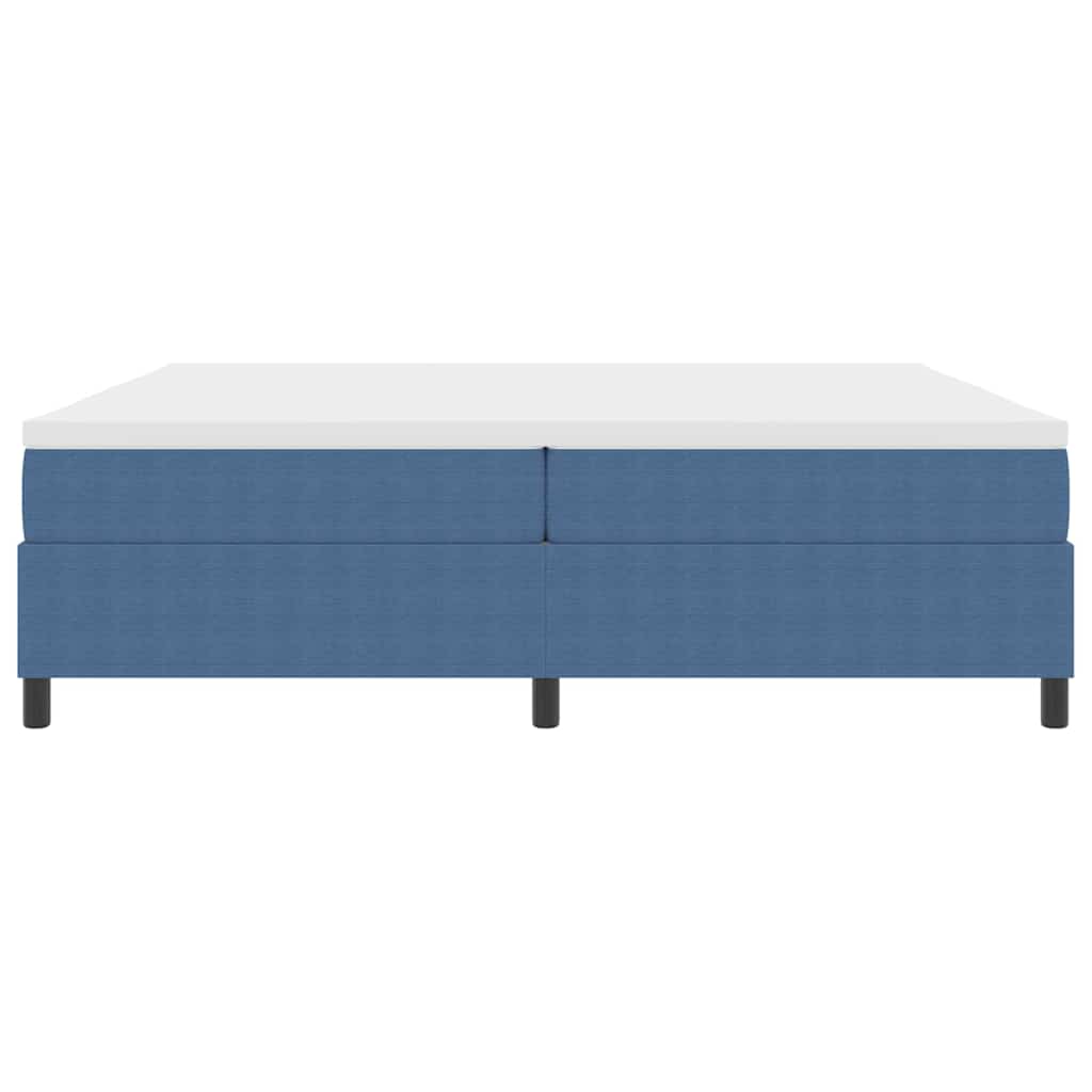 Letto a molle Blu e Bianco 203 x 200 x 60 cm 3337485
