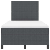 Letto a molle Grigio scuro e Bianco 203 x 120 x 128 cm 3337552