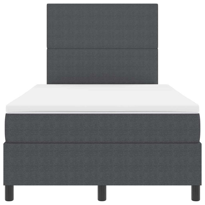 Letto a molle Grigio scuro e Bianco 203 x 120 x 128 cm 3337552