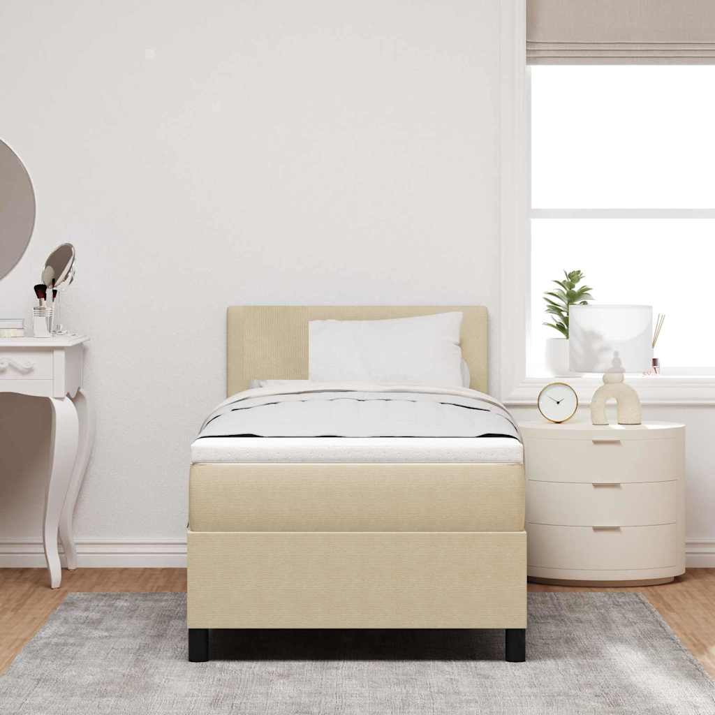 Letto a Sorgente LED Grigio chiaro e bianco 80 x 200 cm 3337578
