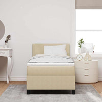 Letto a Sorgente LED Grigio chiaro e bianco 80 x 200 cm 3337578