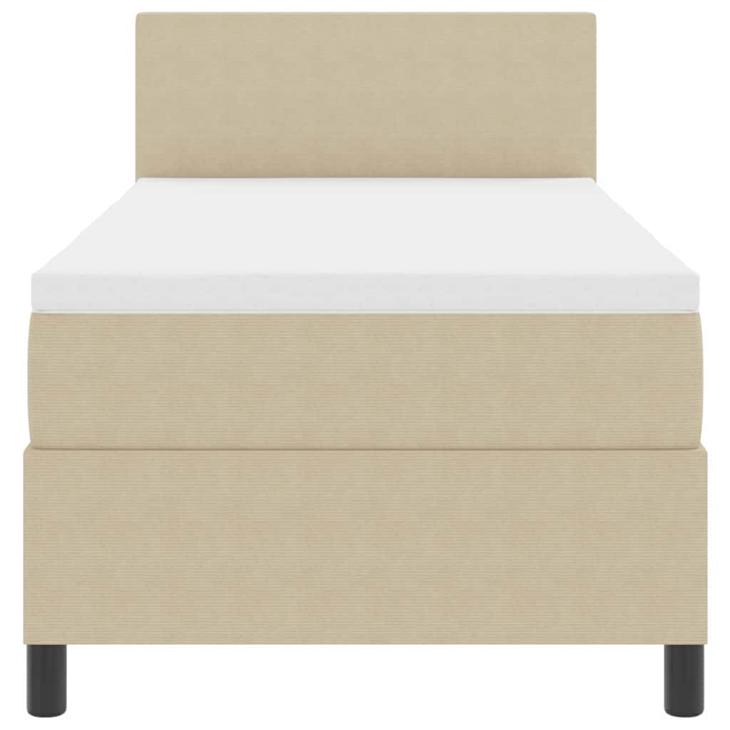 Letto a Sorgente LED Grigio chiaro e bianco 80 x 200 cm 3337578