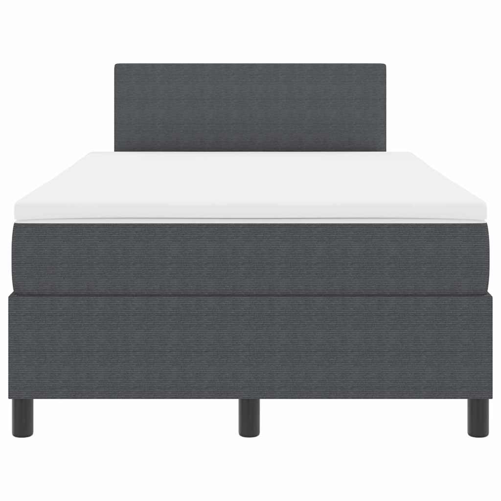 Letto a Sorgente LED Grigio Scuro e Bianco 120 x 190 cm 3337592