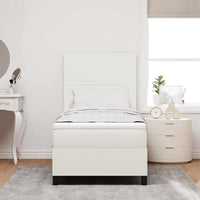 Letto a molle Crema e Bianco 193 x 90 x 128 cm 3337625