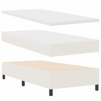Letto a molle Crema e Bianco 193 x 90 x 128 cm 3337625