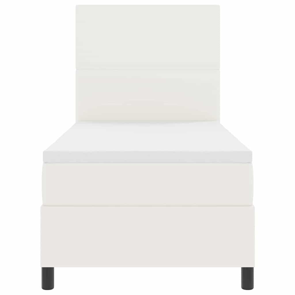 Letto a molle Crema e Bianco 193 x 90 x 128 cm 3337625