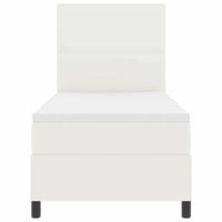 Letto a molle Crema e Bianco 193 x 90 x 128 cm 3337625
