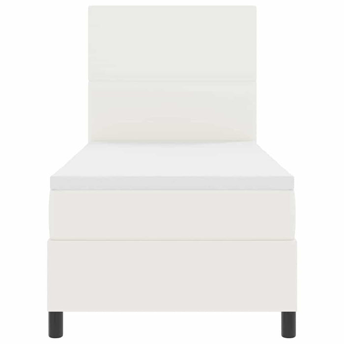 Letto a molle Crema e Bianco 193 x 90 x 128 cm 3337625