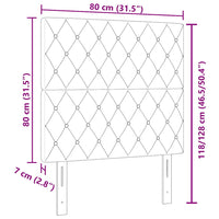 Testiera in Velluto Argille Grigio scuro 80 cm Velluto 3337741