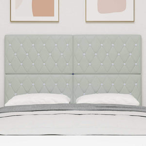 Testiera in Velluto Argille Grigio chiaro 140 cm Velluto 3337758