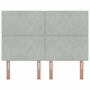 Testiera in Velluto Argille Grigio chiaro 140 cm Velluto 3337758