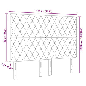 Testiera in Velluto Argille Grigio chiaro 140 cm Velluto 3337758