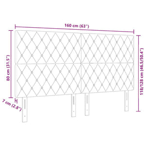 Testiera in Velluto Argille Grigio scuro 160 cm Velluto 3337765