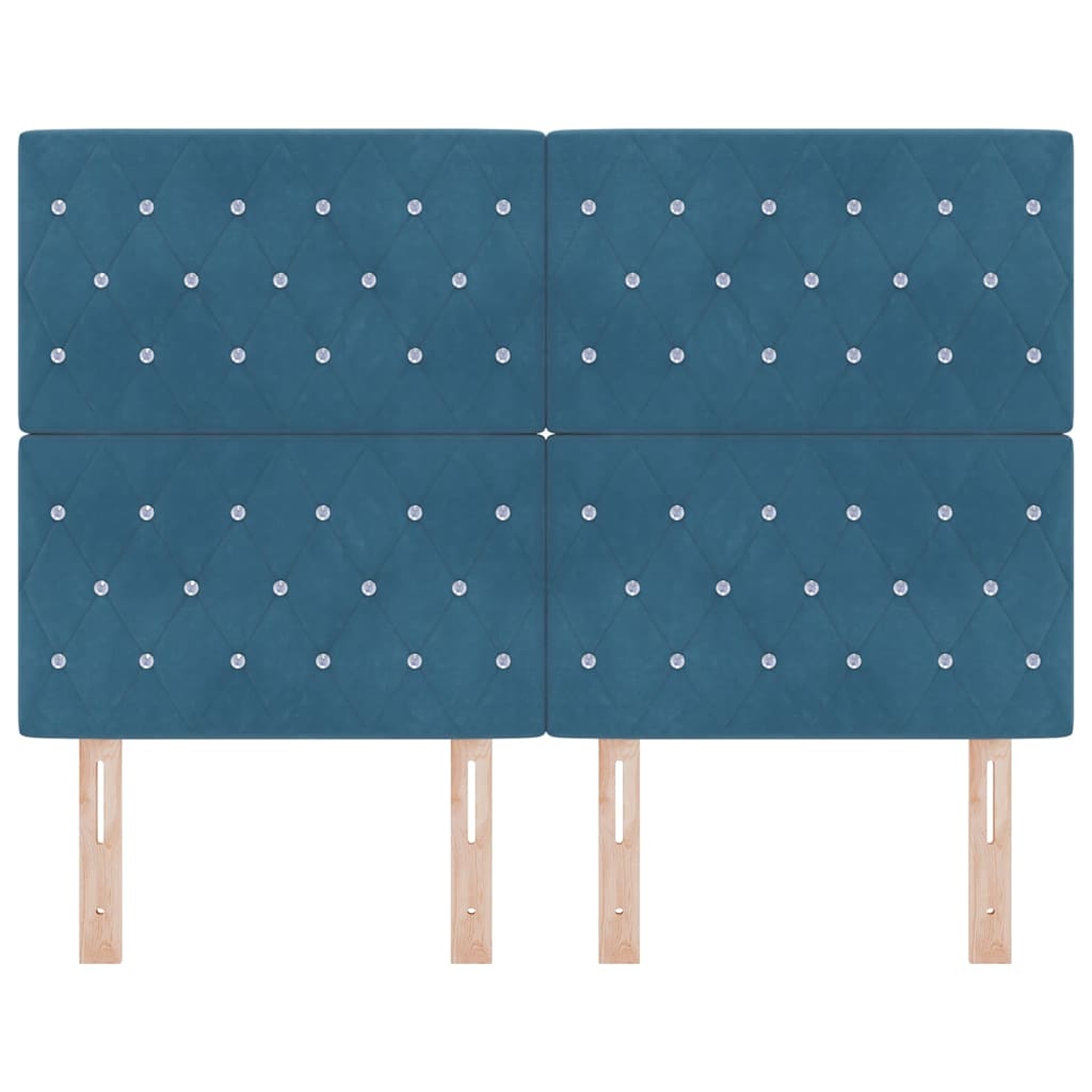 Testiera in Velluto Argille Blu scuro 160 cm Velluto 3337768