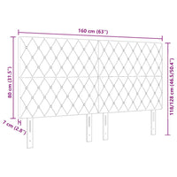 Testiera in Velluto Argille Blu scuro 160 cm Velluto 3337768