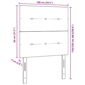 Testiera con testiera Nero 100 cm Tessuto 3337810