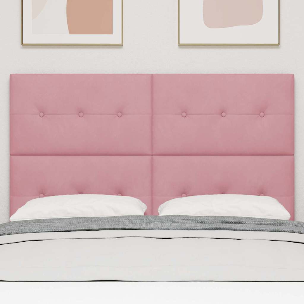 Testiera Montaggio a parete con testiera Rosa 160 cm Velluto 3337846