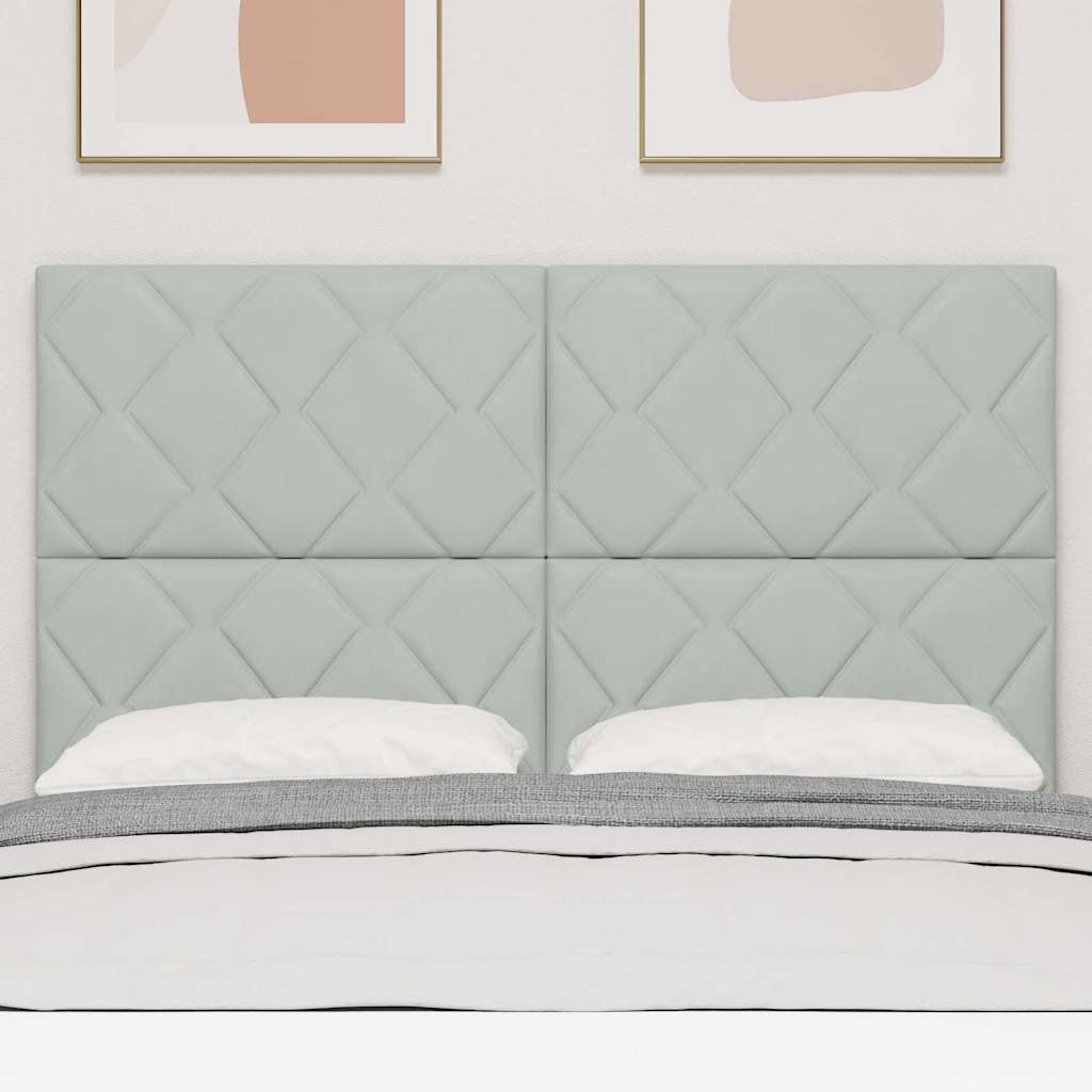 Testiera Montaggio a parete Grigio chiaro 144 cm Velluto 3337919