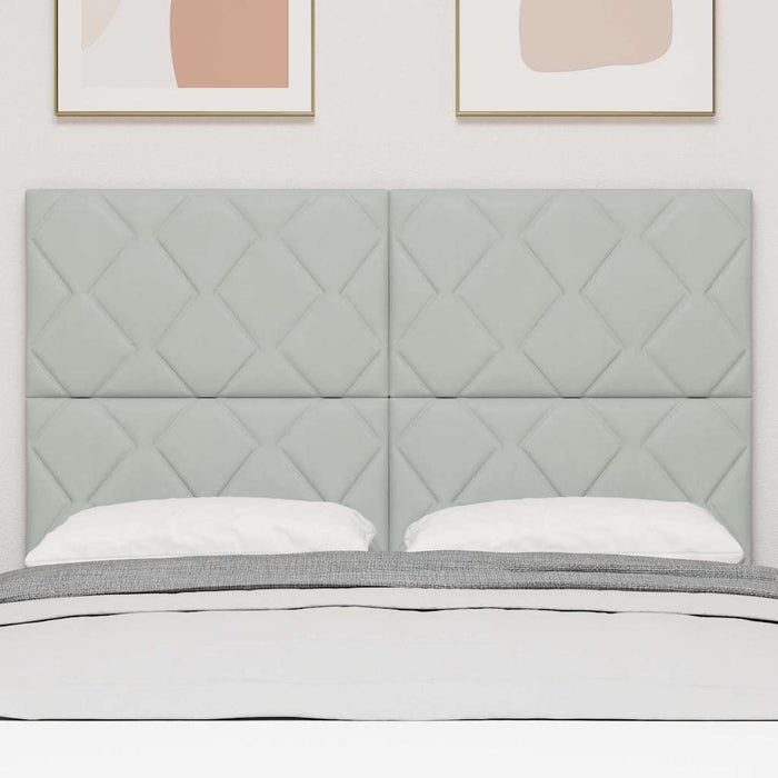 Testiera Montaggio a parete Grigio chiaro 144 cm Velluto 3337919