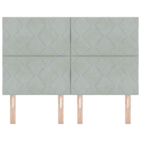 Testiera Montaggio a parete Grigio chiaro 144 cm Velluto 3337919