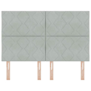 Testiera Montaggio a parete Grigio chiaro 144 cm Velluto 3337919