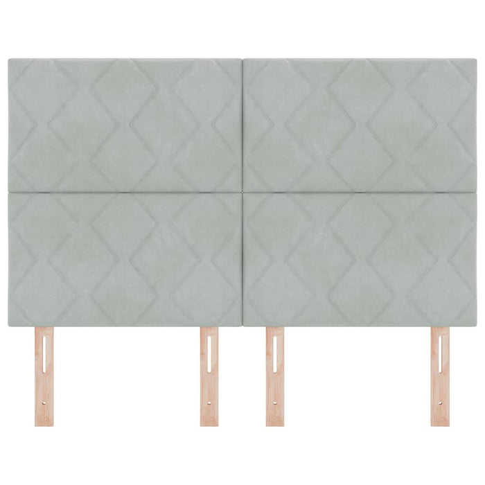 Testiera Montaggio a parete Grigio chiaro 144 cm Velluto 3337919