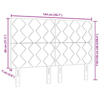 Testiera Montaggio a parete Grigio chiaro 144 cm Velluto 3337919