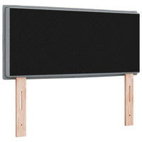 Testiera LED con testiera-Testata con LED-Testiera Decorativa Grigio chiaro 90 cm Poliestere 574572