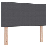 Testiera LED con testiera-Testata con LED-Testiera Decorativa Grigio scuro 90 cm Poliestere 521907