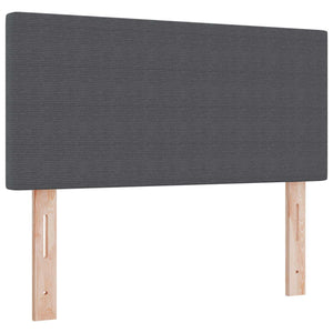 Testiera LED con testiera-Testata con LED-Testiera Decorativa Grigio scuro 90 cm Poliestere 521907