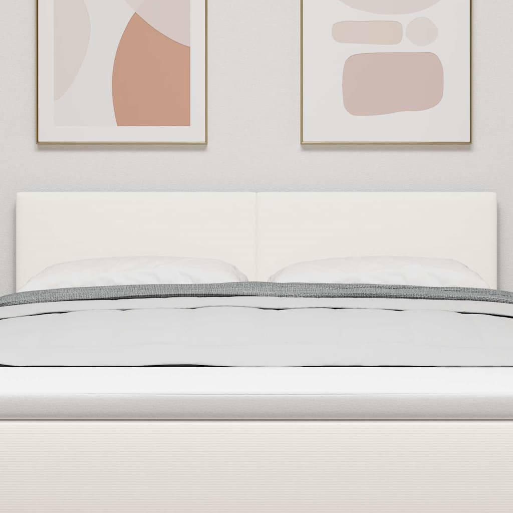 Testiera LED con luci a strisce a LED Crema 160 cm Poliestere 3338031