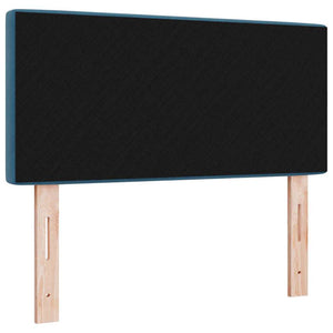 Testiera LED con testiera-Testata con LED-Testiera Decorativa Blu Scuro 100 cm Poliestere 207671